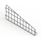 Wire Basket Divider - BULK - D550xW50 - W15xH50 Mesh - SQUARE FRONT - Matte Black