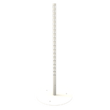 Queue Gondola - Upright Post - W30xW30xH1200 - on Round Weighted Base - W/. Leveller 0ption - Pearl White