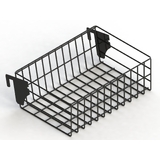 Queue Gondola - Small Mid Wire Mesh Basket - W400xD200 - for Queue Gondola Hang Bar - Matte Black