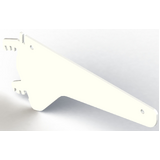 Bracket - D200 - to Suit D200 Steel Shelf - for Queue Gondola - Pearl White