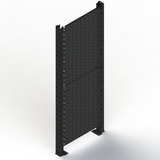 Gondola End - Perforated Panel Set - W838xT2 - 2 x per End - for Frame Ends - Matte Black