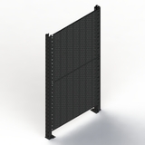 Gondola End - Perforated Panel Set - W1220xT2 - 2 x per End - for Frame Ends - Matte Black