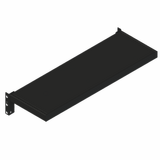 Gondola End - Shelf Set - for D1220 Rack (1 x Frame and 1 x Singular Shelf) - for Frame Ends - Matte Black